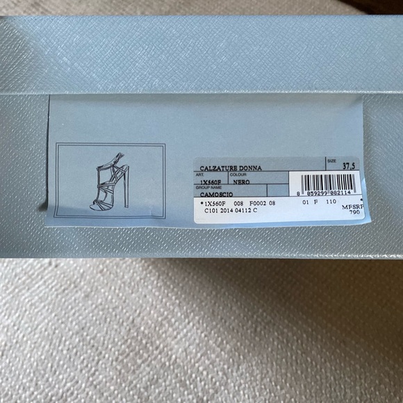 Prada Calzature Donna Camoscio black suede high heel sandals - Picture 6 of 7